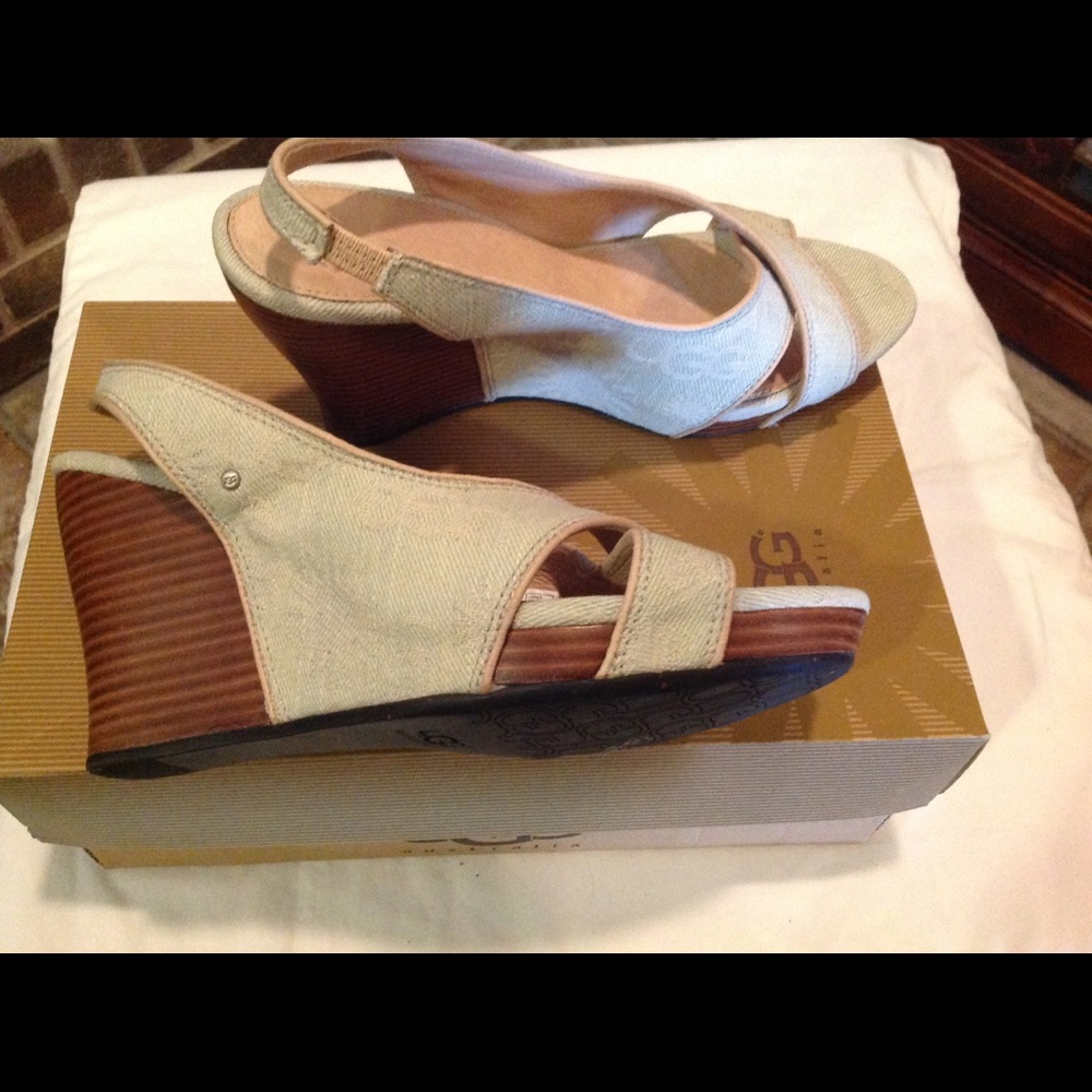 UGG slingback wedge shoes